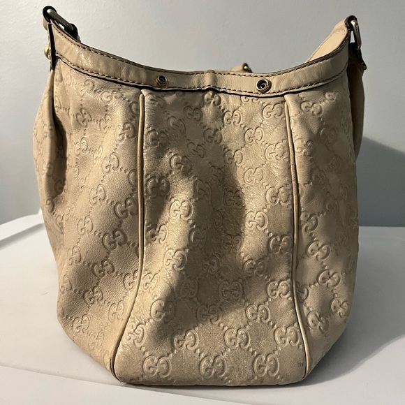 GUCCI Cream Leather Sukey Guccisima Tote Handbag 100% authentic guaranteed - Picture 5 of 17